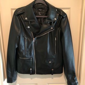 Men’s Faux Black Leather Jacket